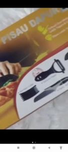 J13 Set Pisau Dapur Keramik Batu Maifan Super Tajam Anti Karat 5 In 1