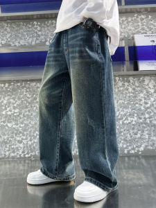 BOBOELEPHANT | Fleece-Lined Casual Straight Leg Boys Jeans