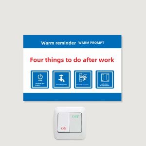 RUIKELAIXIANG | Safety Reminder Sign for Turning Off Power Water Gas Windows Lights and Computer PVC Plastic Board