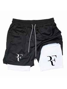New Fashionable Casual Mens Sports Shorts F Printed Sports Shorts Double layer Quick drying Basketball Fitness Sports Shorts