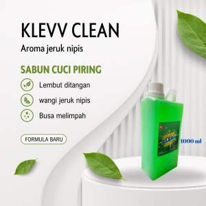 klevv Clean 1 liter – Sabun Cuci Piring Cair Efektif Hilangkan Lemak Lembut di Tangan Wangi Segar