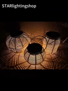【STAR】Garden Lights Outdoor Light Solar Lamp Waterproof Pendant Lights Lantern Chandelier Decoration