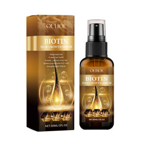 Ouhoe Biotin Hair Growth Serum Treatment Dry Nourish Scalp Damaged Repair Serum Fast Growing Anti Hair Loss Protect Hair Health Strengthen Hair Follicles Hair Care 30ml