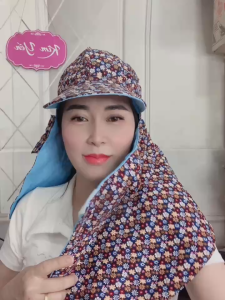 Mũ chống nắng. Mũ chống nắng thay khẩu trang =nón chống nắng vành nhỏ dội được trong nón bảo hiểm 2 lớp vải lót lưới chống nắng chống nám da