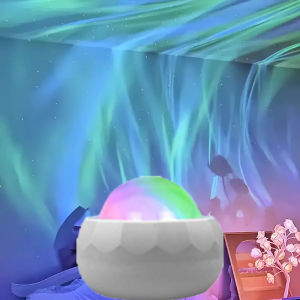 Northern Lights Starry Sky Projector Lamp LED Atmosphere Light Night Aura Aurora Glowing Lamp for Room Party Decoration Gifts