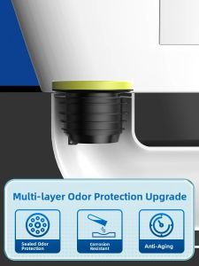 MONLEYTA | Universal Toilet Flange Sealing Ring German Design Odor Control Water Backward Prevention Drainage Valve Toilet Accessories