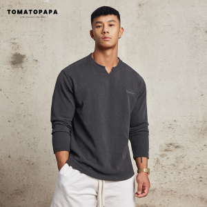 TOMATOPAPA | Men Slim Fit Long Sleeve T-Shirt Knit