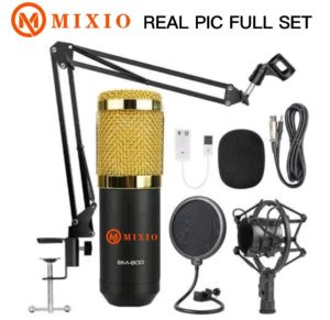 MURAH!!! BM 800 Mikrofon Kondensor USB untuk PC Studio Kit Mikrofon Live Streaming Podcasting