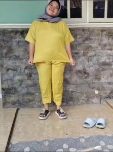 Setelan Syakila Super Jumbo Muat BB 90Kg