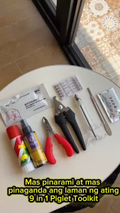 8-in-1 Piglet Toolkit Complete Set for Pig Farmers | Piglet Care Kit | Tail Cutter | Pig Tooth Cutter | Marker | Fiberglass | Farm Supplies