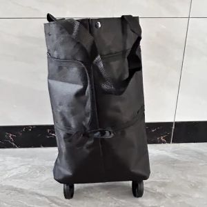 Foldable Portable Shopping Cart with Wheels | Lightweight Backpack-Style Hand Cart for Home Use