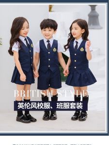 Mùa Hè Tốt Nghiệp Hình Trang Phục Đại Học Anh Phong Cách Mẫu Giáo Trường Tiểu Học Đồng Phục Trẻ Em Lớp Quần Áo Trường Ảnh Quần Áo