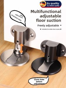 MONLEYTA | German Door Magnet No Drilling New Anti Collision Glass Door Blocking Tool Soft Rubber Strong Magnet Iron Toilet Door Holder