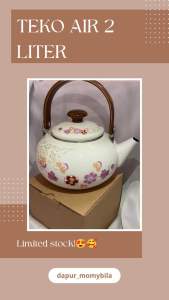 Cerek / Ceret / Teko Enamel Motif Bunga murah laris manis ready surabaya