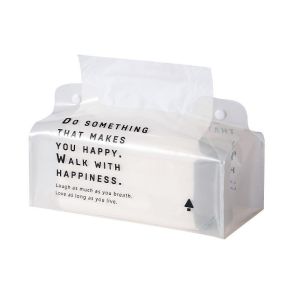 Kotak Tisu Bening / Tempat Penyimpanan Kosmetik Transparan Dengan Desain Unik Serbaguna