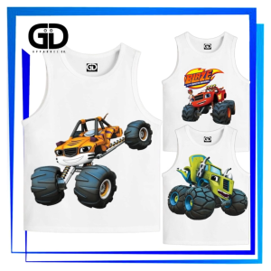 GDapparelco Blaze Monster Truck Sando for kid Boy Cartoon Tank Top for Boys Girls Baby Summer Wear Muscle Tank Top