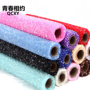 Snow Dot Yarn Size 4 Long Snow Dot Gauze Bag Chain Link Fencing Gauze Paper Snowflake Yarn Wrinkled Paper Cartoon Bouquet Packaging Yarn Material
