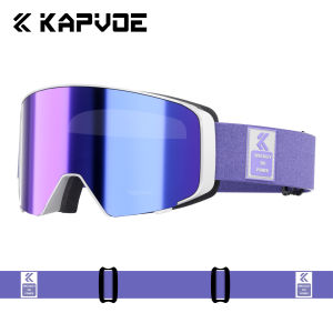 Kapvoe Flip Over Magnetic Snow Goggles Photochromic Ski Men Snowmobile Anti-Fog Snowboard Goggles Women Ski Equipment UV400