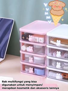 MD-K152 Rak Meja Laci Penyimpanan Rak Susun Makeup Storage Organizer Multifungsi / Rak Tempat kosmetik Serbaguna