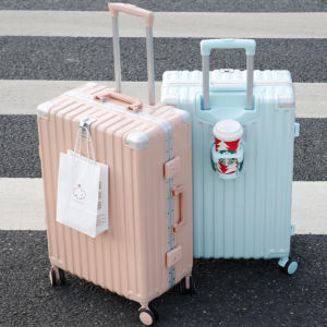 High Quality 20"22"24"26 Inch Ladys Aluminum Frame PC Large Travel Suitcase With Silent Wheels Trolley Roller Luggage Bag Check-in Case Valises For Men Free Shipping