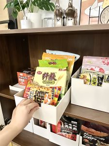 Kitchen Bathroom Drawer Spice Storage Box Track Sliding Rack Silent Pull out Shelf Organizer Rectangular PP Rectangular Basket