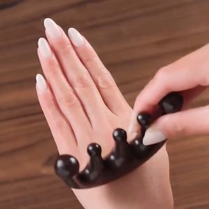 Opaleral หวีนวดหนังศีรษะ หวีนวด หวีนวดศีรษะไม้จันทน์ หวีกัวซาสำหรับคอ ขา หนังศีรษะ ส่งเสริมการไหลเวียนโลหิตเพื่อสุขภาพที่ดีของเส้นลมปราณ