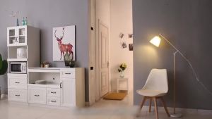 JIALANGE | Modern Minimalist Dish and Microwave Storage Cabinet