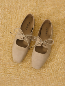 Josiny | Shallow Flat Womens Shoes Bow Decor Mary Jane Easy Slip-On