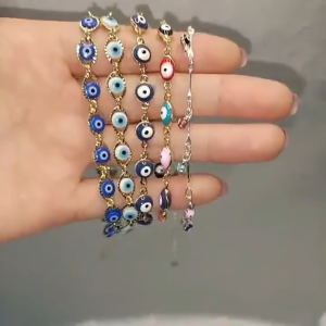 Blessed Evil Eye Bracelet for Women Cleaned Protection Lucky Amulet Adjustable Blue Eye Wristband
