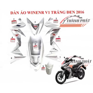 DÀN ÁO WINNER V1 TRẮNG ĐỜI 2016 DOHC TRẮNG ZIN HÃNG (BÁN LẺ TỪNG MÓN)