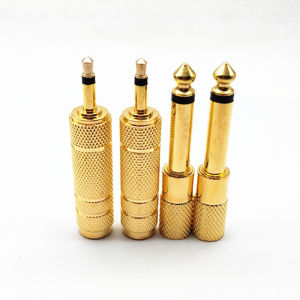 2pcs/lot 6.35mm Male to 3.5mm Female Mono Jack Plug Single Audio Cable Adapter Microphone Earphone Amplifier AUX Converter