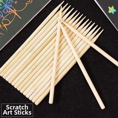 DIY Bamboo Scratch Art Pen Art Supply Kit