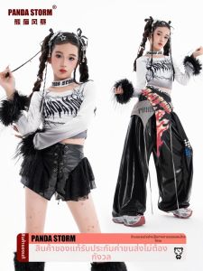 PANDA STORM | Jazz Dance Girls Long Sleeve T-Shirt and Pants Set
