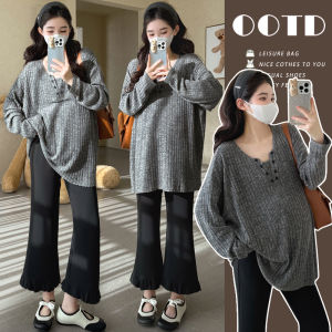 Áo Bầu Bí Mùa Thu Thời Trang Che Bụng Cho Bà Bầu Kiểu Pháp Không Obvious Quần Áo Cho Phụ Nữ Mang Thai