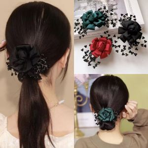 Elegant Rose Flower Headband for Women Korean Fashion Versatile Head Band Organza Hair Band Hair Accessories for Girls