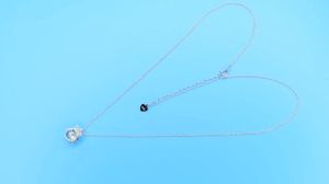 100% Sterling Silver S925 Rantai Necklace Crown Smart Female Korean Style Heart Pendant Clavicle Chain（with box+give earrings）