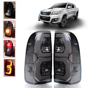 Vigo ไฟท้าย Revo ไฟท้าย Champ Revo Taillight สีสโมค สำหรับ Toyota HILUX VIGO CHAMP 2005-2014 พร้อมการนำไปใส่รุ่นธรรมดา ไฟซ้าย+ไฟขวา รวมชูดสายไฟ และไฟปรุงพื้นที่ สำหรับการปรับแต่งหน้า