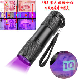 9led Violet Money Checking Light Anti-Counterfeiting UV Mini Torch Fluoresce Detection Small Portable Money Detector
