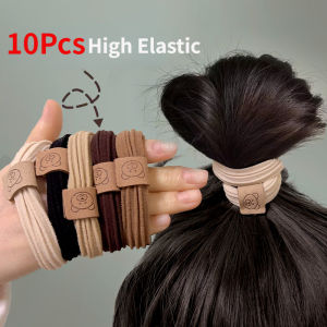 5/10Pcs Bear Rubber Band High Elastic and Durable Thick Hair Ring Female Head Rope Hair Accessories High Ponytail Headdress Hair Rope