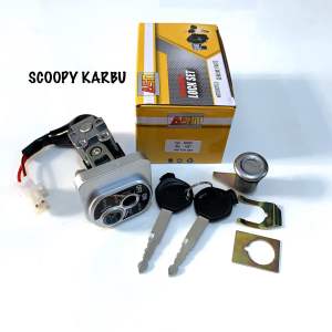 KUNCI KONTAK SET SCOOPY KARBU / VARIO 110 TECHNO SET KUNCI JOK