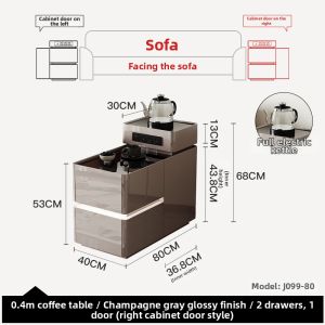 Portable Mini Luxurious Modern Water Heater Integrated Tea Table