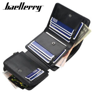 Baellerry | New PU Leather Men Wallets High Quality Zipper Short Desigh Card Holder Male Purse Vintage Coin Holder Men Wallets