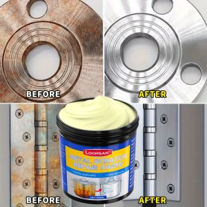 LOORSAN 150ML Stainless Steel Restore Paste - Multi-Surface Metal Polish for Rust and Oxidation Removal High-Gloss Finish