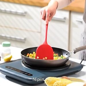 Nipiin Silicone Non-Stick Rubber Spatula/Rice Spoon/Soup Spoon Handle Heat Resistant Food Grade Silicone Kitchen Utensils