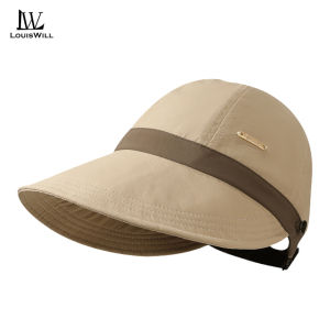 LouisWill หมวกแก๊ปผู้หญิงหมวกบังแดดปีกขนาดใหญ่หมวกปีกกว้างหมวกเบสบอลยางรัดผมสายโทรศัพท์หมวกกันแดดกีฬากลางแจ้งในเมืองหมวกกันแดดสามารถหน้ากากสวมสำหรับท่องเที่ยวกลางแจ้ง