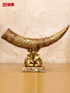 Bring In Wealth and Treasure Ivory European Style Ornaments Living Room Home Decorations Hallway Wine Cabinet Creative Elephant Study Room TV Cabinet Furnishings