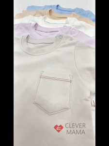 CleverMama Premium Cotton Tops Tshirt for Baby Boys and Girls 6months- 3 years old Short-sleeve Tee for toddler and kids/ BS Series