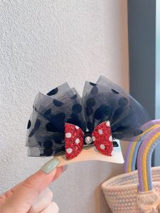 ลายจุดสไตล์เจ้าหญิง กิ๊บติดผม ปมผีเสื้อ น่ารัก เล็ก เด็กผู้หญิง ประสิทธิภาพ สำหรับงานกลางคืน ปาร์ตี้ เด็กทารก เครื่องประดับผม หรูหรา เด็กวัยหัดเดิน