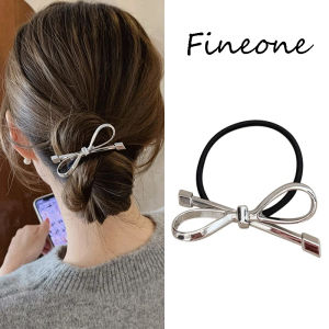 Metal Bow Female Hair Rope New Back Head Low Ponytail Hair Accessories