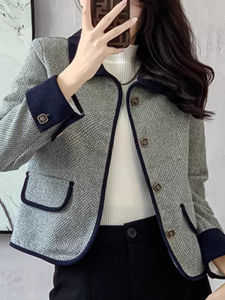 Fashion High-Grade New French Design Tweed Short Coat